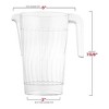 Smarty Had A Party 52 oz. Clear Round Plastic Disposable Pitchers - 24 pcs - 3 of 4