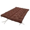 NewHome"2-3 Seater Waterproof Outdoor Swing Cushion with Backrest, 8 Tie Straps, Replacement Pad 59x43.3in"brown - 3 of 4