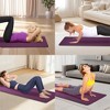 SEVOBAL Yoga Mats Exercise Yoga Mat Non Slip Dual Texture Design Comfortable Durable for Home Gym Fitness, Purple, 72.1"*24"*0.2" - 2 of 4