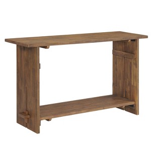 Alaterre Furniture 52" Bethel Acacia Wood Console Natural: Rectangular Entryway Table with Storage, Spot Clean - 1 of 4