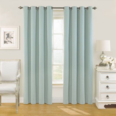 1pc 54"x84" Blackout Nadya Curtain Panel Teal - Eclipse