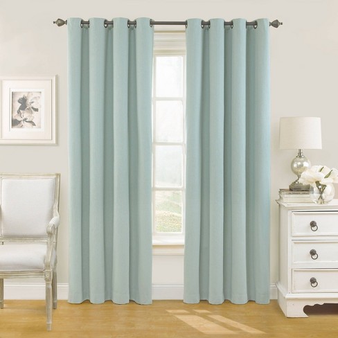 52 X84 Nadya Solid Blackout Curtain Panel Smokey Blue Eclipse