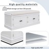 Whisen Classic Style Storage Bench with 4-Doors and Adjustable Shelves - 4 of 4