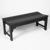 Backless HDPE Adirondack Bench With Wood Texture,Patio Armless Chairs With UV Protection,Outdoor Armless Chairs For Patio,Backyard-Cuddlewood - 3 of 4