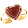 Anna-Kaci Gold Tone Heart Ring with Red Gemstone Accent - Gold - image 2 of 4