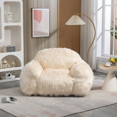 Modern Plush Bean Bag Couches Single Sofa Chair,Lazy Sofa Bean Bag Chair With High Density Foam Filled,Lazy On Sofa-Cuddlewood