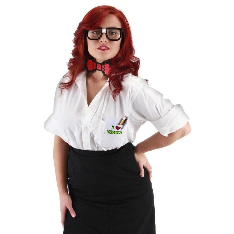 Elope Pixel-8 Nerd Costume Kit Adult One Size, 3 of 4