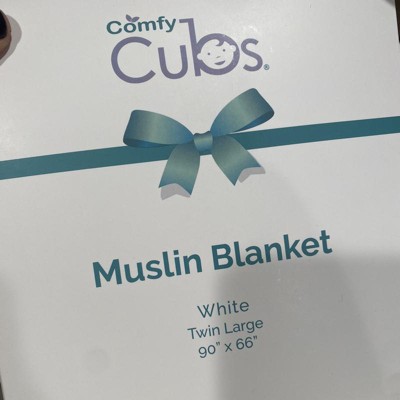 Muslin Blanket for Adults, Extra Large Twin 90” x 66” by Comfy Cubs - Fern