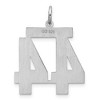 Black Bow Jewelry Sterling Silver, Jersey Collection, Large Number 44 Pendant - 3 of 4