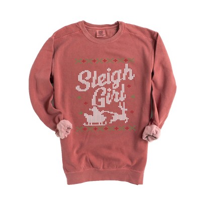 Simply Sage Market Ugly Sweater Sleigh Girl Garment Dyed Sweatshirt