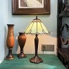 CHLOE Lighting REMY Victorian-Style 1-Light Antique Dark Bronze Finish Stained Glass Table Lamp 12" Wide - 4 of 4