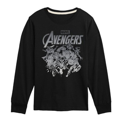 Boys' - Marvel - Avengers Group Logo Toddler And Youth Long Sleeve Graphic T-Shirt Long Sleeve Graphic T-Shirt - image 1 of 3