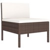 vidaXL Garden Furniture Set Brown PE rattan 3 Piece Set Modular - 4 of 4