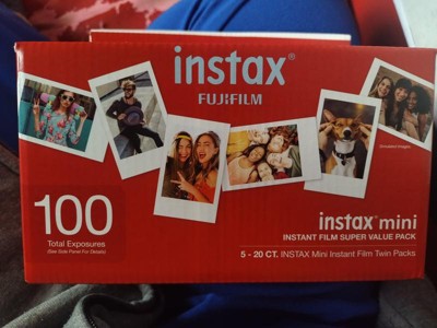 Fujifilm Instax Mini 100 - Película para cámara instantánea Fuji 7S 8 25  50S 90 300, Share SP-1 blanco, paquete de 5