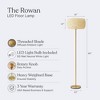 Brightech Rowan Contemporary (Includes LED Light Bulb) Floor Lamp Antiqued Brass - 3 of 4