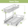 LOVMOR 2 Tier Pull Out Cabinet Organizer 13.5" W x 16.5" D Slide Out Under Sink Organizer Sliding Wire Shelves Storage for Kitchen - 3 of 4