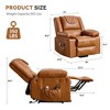 Electric Power Lift Recliner Chair with Massage & Heat,Remote-Controlled Footrest, 3 Positions, for Elderly & Adults - 3 of 4
