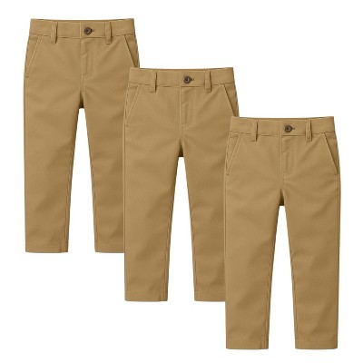 Kids 3 Pack School Chinos - Slight Stretch for Comfort & Durability