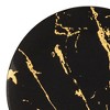 Smarty Had A Party 10.25" Black with Gold Marble Stroke Round Disposable Plastic Dinner Plates (120 Plates) - image 2 of 3