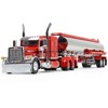 Peterbilt 389X with 63” Flat Top Sleeper and Heil Fuel Tank Trailer Red with Black 1/64 Diecast Model by DCP/First Gear - 2 of 4