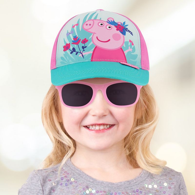 Peppa Pig Girls Baseball cap & Sunglasses, Ages 2-4, 2 of 7