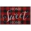 Briarwood Lane Winter Coir Doormat 30x18 Red Checkered Home Sweet Home For Winter Coir Doormat - 3 of 3