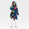 Boys' SpongeBob SquarePants Oversized Plush Hooded Sweatshirt - Blue - 3 of 3