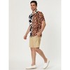 Lars Amadeus Men's Irregular Printed Summer Short Sleeve Button Down Hawaiian Camp Collar Patchwork Shirt - image 4 of 4