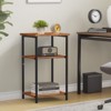 DSVIMOY 2pcs 3 Layer Coffee Table with Adjustable Height, Bedside Table, Storage Shelf for Bedroom, Office Space Saving, Brown, 13.3"11.8"*22.7" - 2 of 4