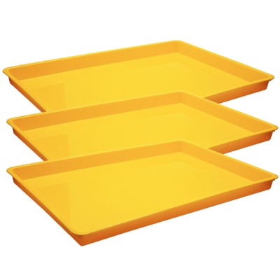 Romanoff Large Creativitray, Yellow, Pack of 3