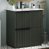 APRILSOUL30" Bathroom Vanity with Ceramic Sink and Full-Extension Drawers, Soft Close Undermount Drawer - 3 of 4