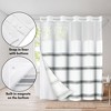 Americanflat 72x75 Hookless Shower Curtain - Grey Abstract Lines Shower Curtain with Sheer Panel, Snap-In Liner, and Grommets - 100% Polyester - 4 of 4