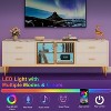 TV Stand with 4 Drawers, Modern Media Console for TVs Up to 75 Inch, Glass Door for Living Room, White Wood TV Modern Entertainment with LED Ligh - 4 of 4