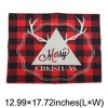 Unique Bargains Christmas Place Mats Linen Red Black White 13"x17.7" 2 Pcs - 3 of 4