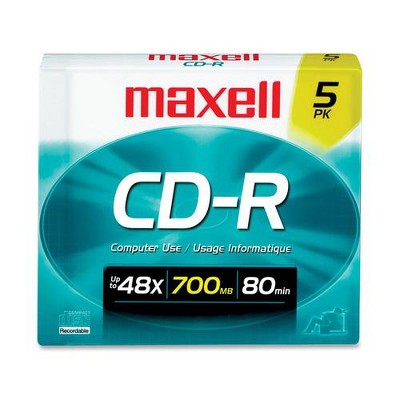 5 x cd-r - 700 mb ( 80min ) 48x - slim jewel case - storage media