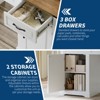 MDF Three-Drawer Two-Door Desk with Sturdy MDF Construction, Spacious Storage, Modern Design, Easy Assembly, and Durable Finish - 3 of 4