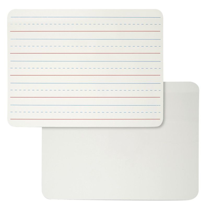Charles Leonard Dry Erase Board, Two Sided, Lined/Plain, 9" x 12", 1 of 2