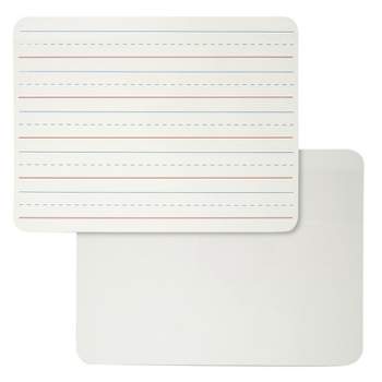 Charles Leonard Dry Erase Board, Two Sided, Lined/Plain, 9" x 12"