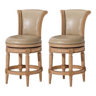 Maven Lane Pullman 26 Inch Tall Counter Height Upholstered Barstool ...