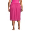 Lands' End Women's Sheer Modal Twist Front Knee Length Swim Cover-up Skirt - 2 of 3