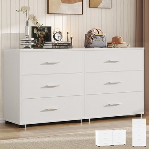 Aheaplus Closet Storage Cabinet 2 Set with 6 Drawers, Night Stand with Storage, 6-Drawers Dressers - 1 of 4