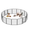 DSVIMOY 16 Panels Heavy Duty Metal Playpen with Door, 31.7"H Dog Fence Pet Exercise Pen for Outdoor, Black, 108.27"*108.27"*31.7" - 4 of 4