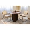 Grungis Velvet Armless Kitchen Chair Set of 2,Upholstered Dining Chairs with Rattan Back and Chrome Legs for Dining Room,Kitchen - 2 of 4