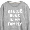 Boys' - Instant Message - Genius Runs In My Family Long Sleeve Graphic T-Shirt - 2 of 4