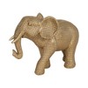 Sagebrook Home 8" Polyresin Elephant Sculpture - Contemporary Beaded Elephant Statue for Home or Office Decor - 2 of 4