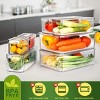 14-Pack BPA-Free Stackable Refrigerator Organizer Bins with Lids, Clear - 3 of 4