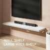 2pcs/set 24" Wood Wall Mounted Floating Shelves Storage Shelving For Living Room, Dining Room, Office, Bedroom - 4 of 4