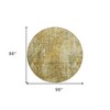 Brown Beige And Gold Abstract Washable Indoor Outdoor Area Rug - 3 of 4