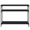 Clihome Modern Industrial Console Table with 2 Shelves,with Adjustable Leveling Feet for Entryway - 3 of 4