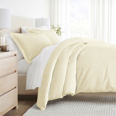 Quatrefoil & Farmhouse Vine Prints 3PC Duvet Cover & Shams Set, Ultra Soft, Easy Care - Becky Cameron